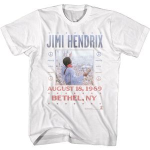 Jimi Hendrix Live At Woodstock 1969 Tshirt